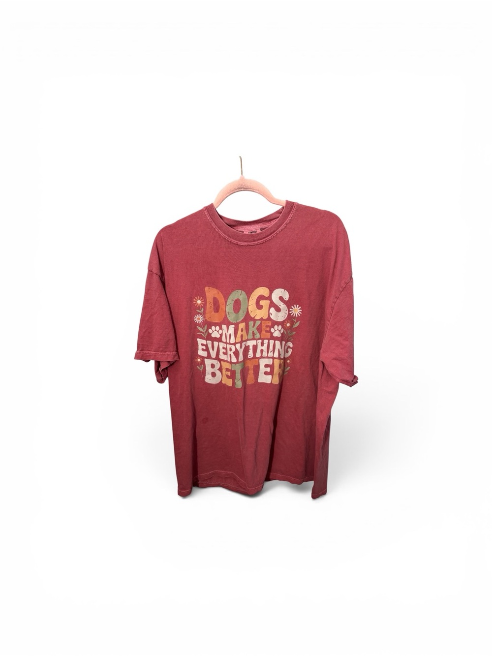 Comfort Colors Red Dogs Make Everything Better Graphic Pet Tee